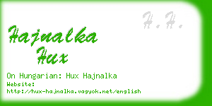 hajnalka hux business card